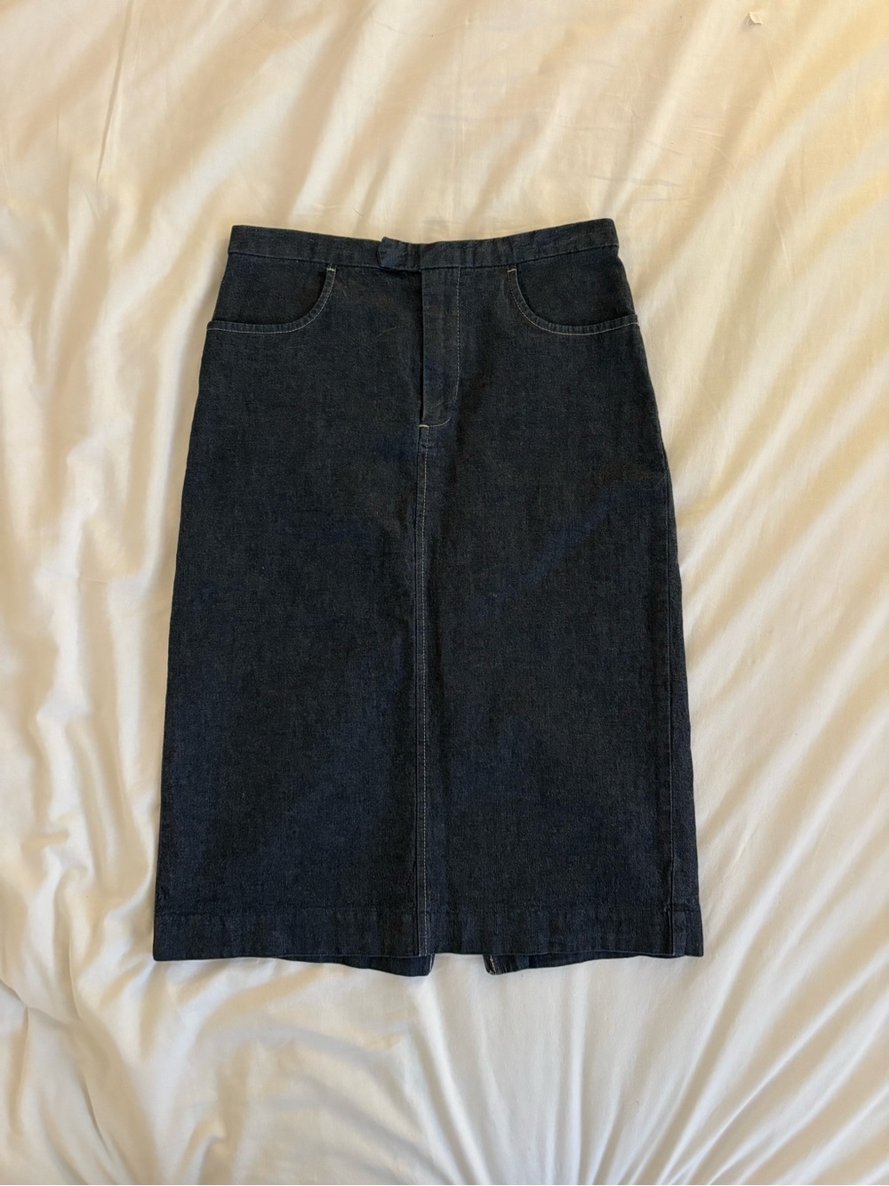 Spirit Dark Blue Denim Pencil Skirt